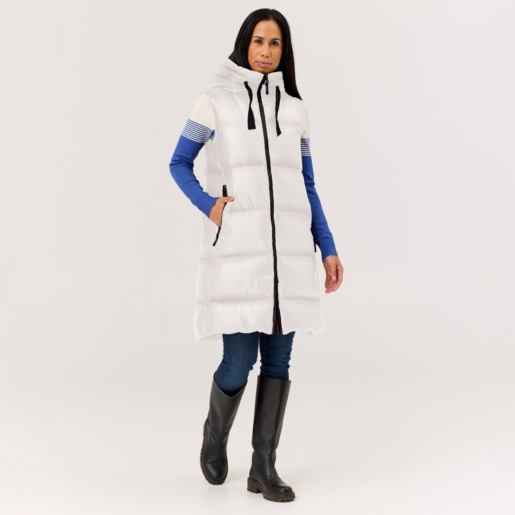 Compass Long Down Vest