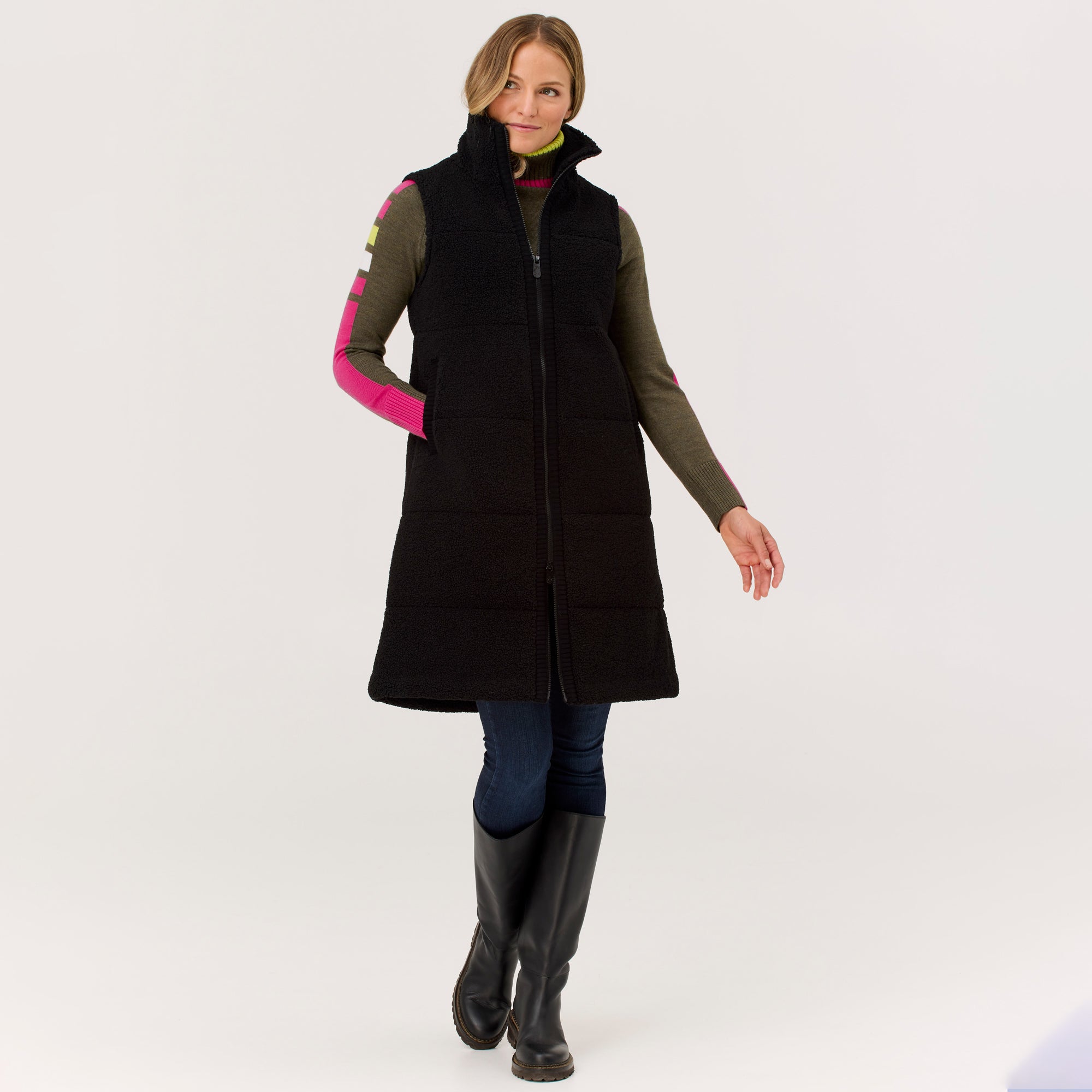 Kira Fleece Vest Long