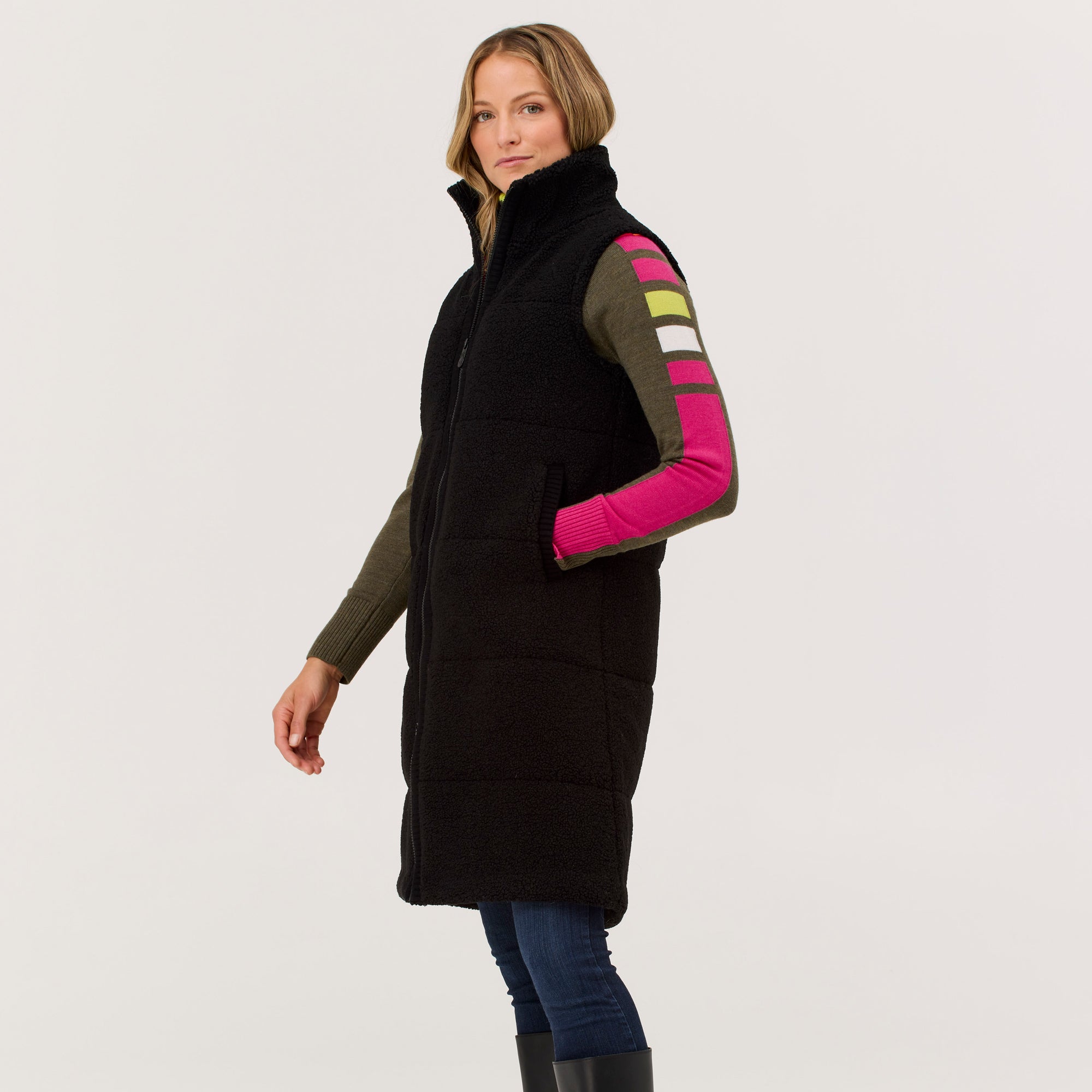 Kira Fleece Vest Long