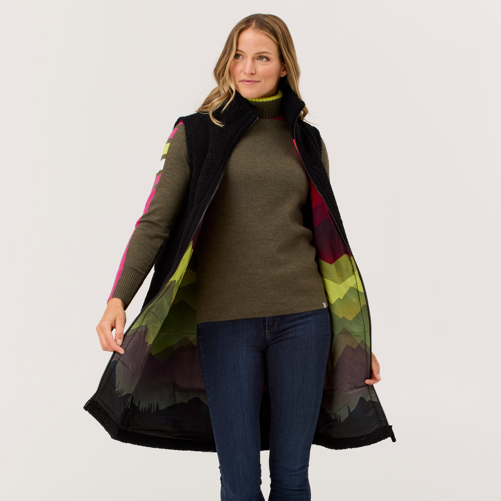 Kira Fleece Vest Long