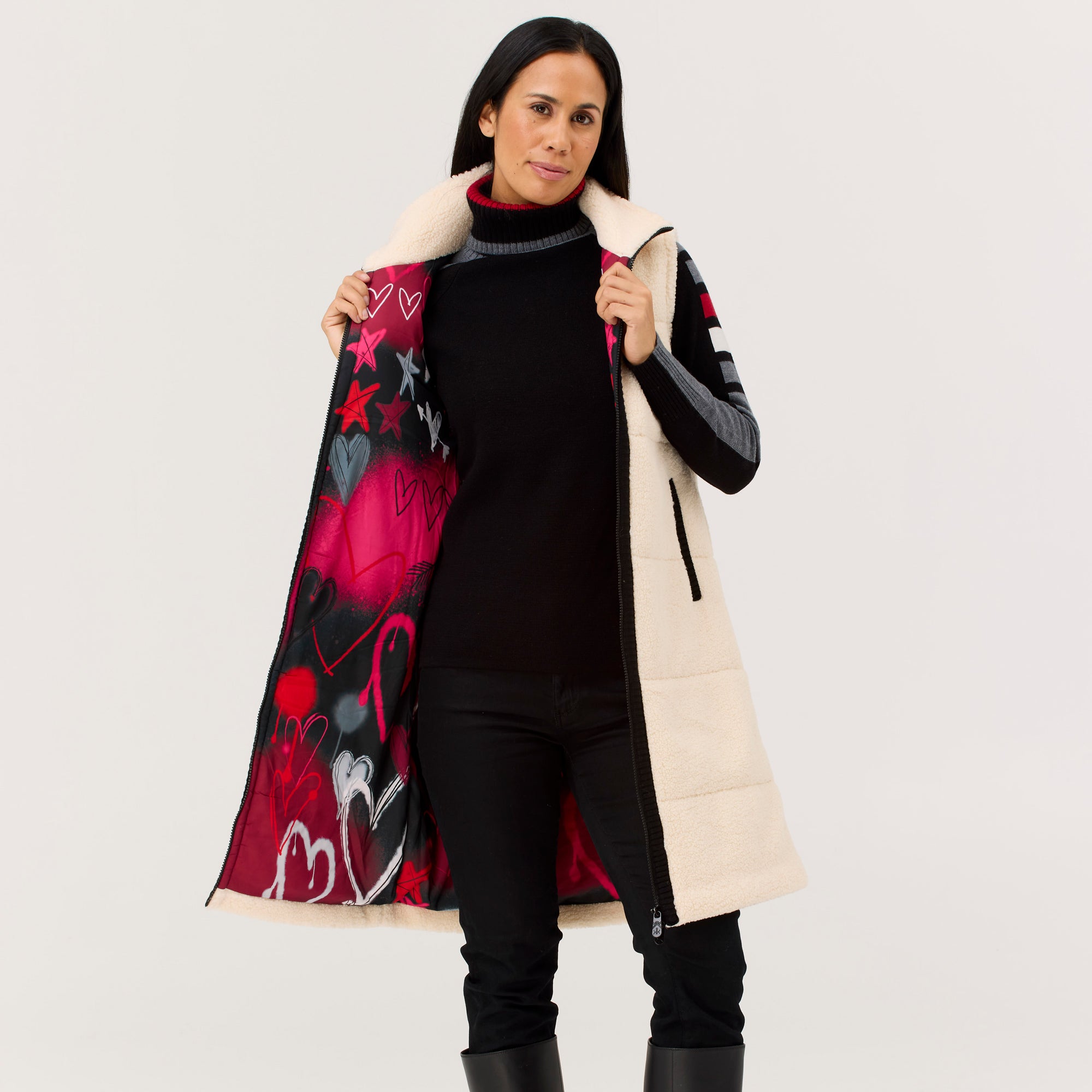 Kira Fleece Vest Long