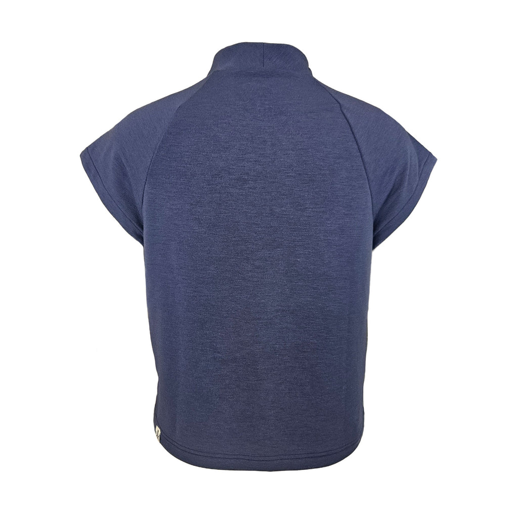 Victoria Half Zip Cap Sleeve Pullover